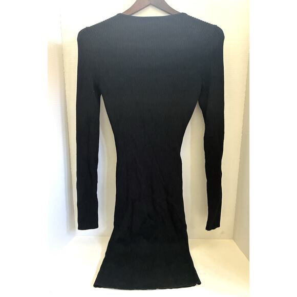 Abercrombie & Fitch Cutout Sweater Dress – Black, Size MT (Fits S) - Picture 5 of 10